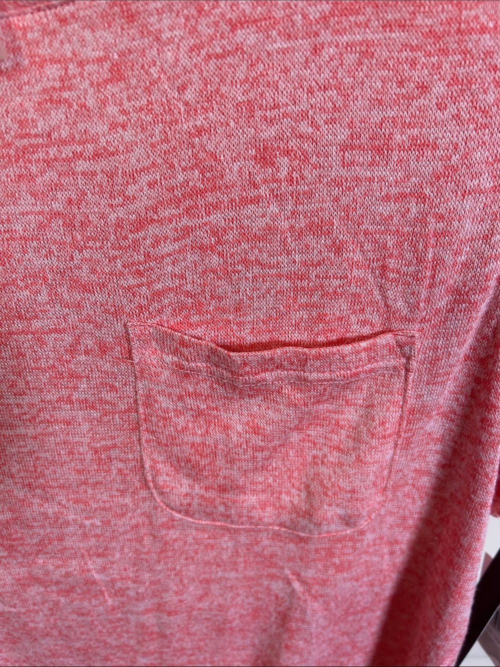 Relaxed Heathered Pink Short-Sleeve Pocket Tee - Picture 3 of 4